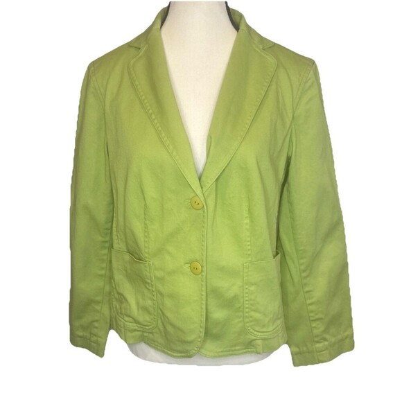 Pendleton Jackets & Blazers - VTG Pendleton Women’s GREEN Blazer Jacket Pockets Stretch Sz Petite M Spring